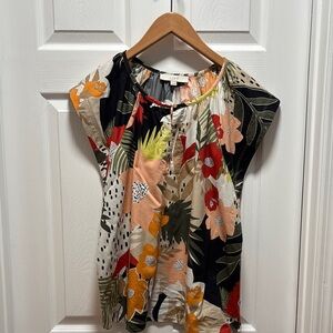 LOFT Multicolor Floral Blouse
